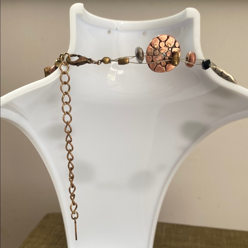 Vintage BoHo adjustable Mixed Metal Necklace - Picture 4 of 4